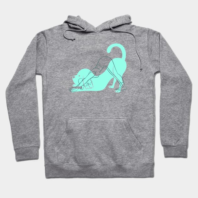 Downward Dog Yoga Pose Hoodie by Nature Lover Apparel